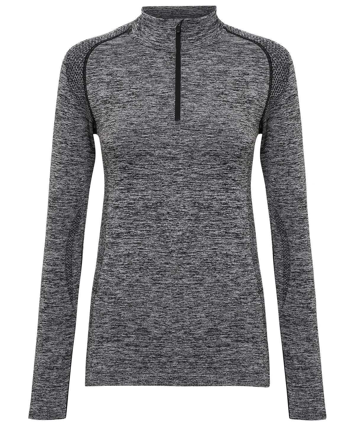 Womens TriDri® seamless 3D fit multi-sport performance zip top | Charcoal