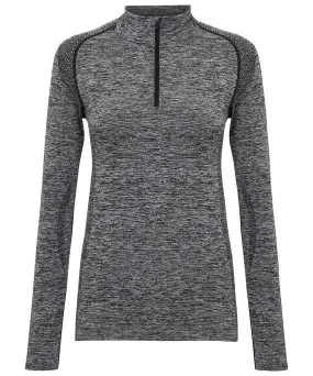 Womens TriDri® seamless 3D fit multi-sport performance zip top | Charcoal