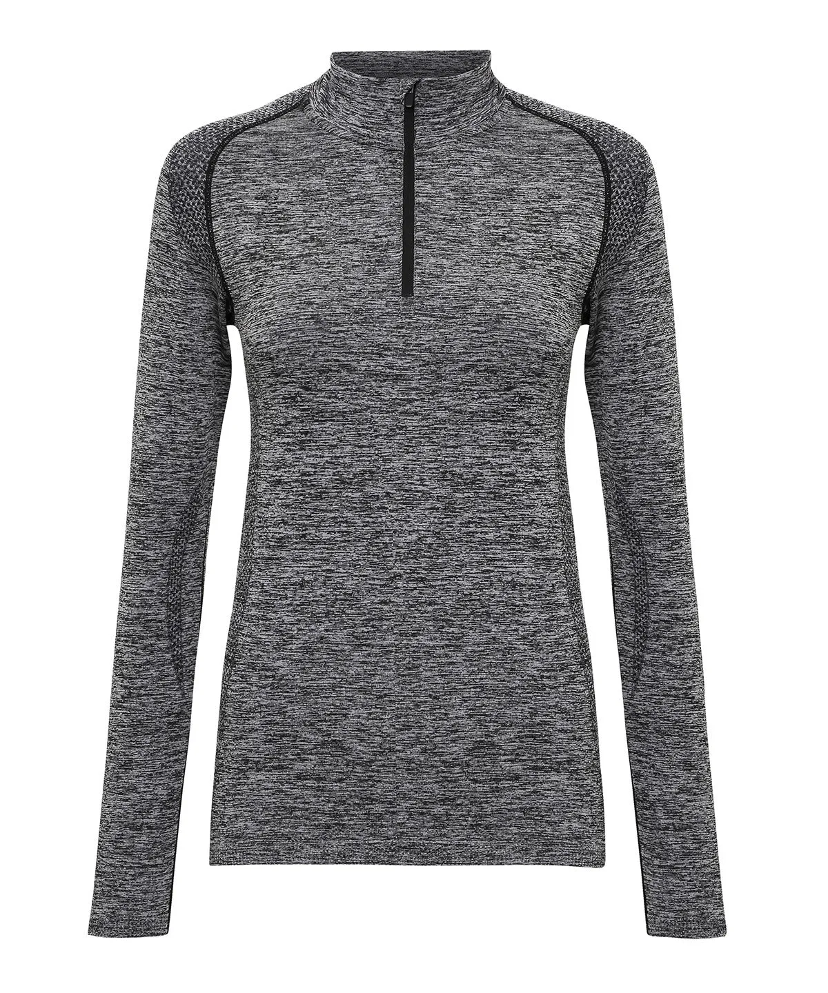 Womens TriDri® seamless 3D fit multi-sport performance zip top | Charcoal